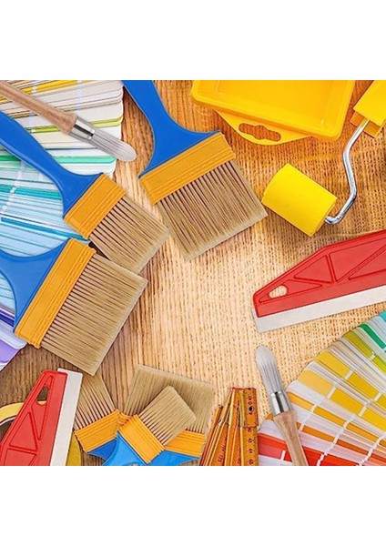 Kesme Fırça Alet Seti Duvarlar Için Boya Kenar Fırçaları Ev Boyama Için Yuvarlak Dekoratif Fırçalar (Yurt Dışından) indirimleri