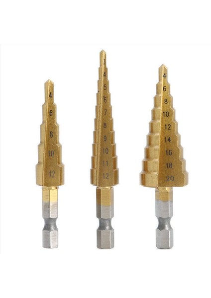 6 Pcs Yüksek Hızlı Çelik Adım Matkap Bit Seti Elektrikli El Alımları Koni Titanyum Kaplamalı Metal Delik Kesici 1/4 Inç Hex Shank Drive (Yurt Dışından) fiyatları