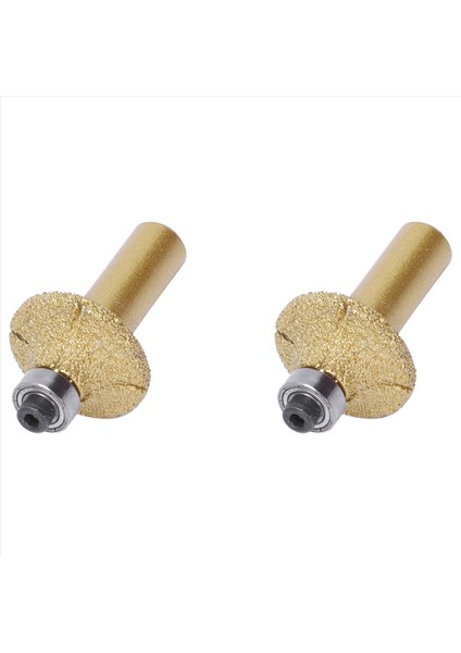 2x Mermer 31MM Dia Bullnose Profili Tekerlek Yönlendirici Bit Altın Tonu (Yurt Dışından)