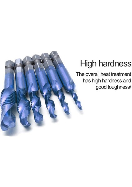 Hex Shank Vidalı Iplik Metrik Musluk Tatbikat Bitleri Vidalı Makinesi Hss Bileşik Matkap El Aletleri Metal Çelik Ahşap Plastik 12 (Yurt Dışından) modelleri