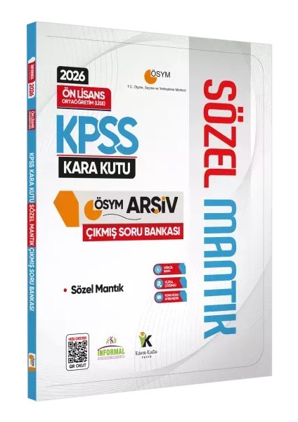 2026 KPSS Önlisans/Ortaöğretim Türkçe Sözel Mantık Kara Kutu ÖSYM Çıkmış Soru Bankası Dijital Çözümlü