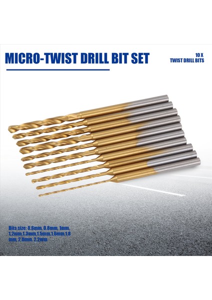 Mikro Twist Matkap Bit Seti-10 Pcs 0 6mm-2 2mm Küçük Matkap Bit 2 35 Saf Hss Mini Gravür Matkap Bitleri Delik Sondaj Aracı (Yurt Dışından) fırsatları