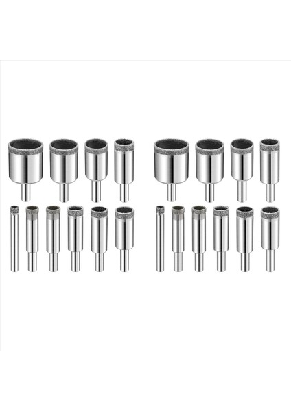 Elmas Matkap Bitleri Seti 20 Adet Elmas Deliği Testere Seti Seramik Karo Porselen Mermer Granit Şişeler Için Cam Matkap Ucu (Yurt Dışından)