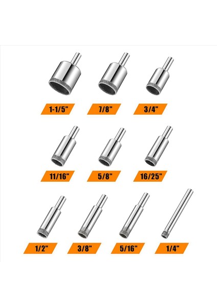 Elmas Matkap Bitleri Seti 20 Adet Elmas Deliği Testere Seti Seramik Karo Porselen Mermer Granit Şişeler Için Cam Matkap Ucu (Yurt Dışından) fırsatları