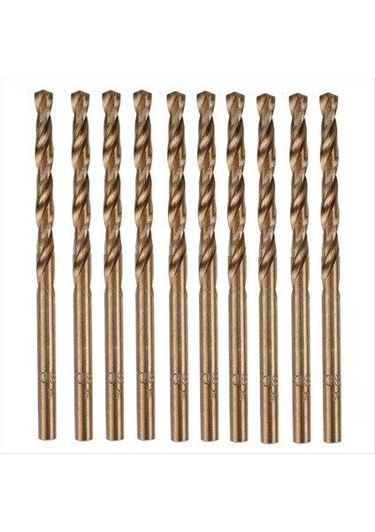 10PCS Twist Matkap Bit Seti M35 4 0mm 3 Edge Hss Delik Matkap Bit Paslanmaz Çelik Ahşap Metal Sondaj (Yurt Dışından)