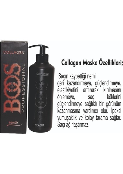 Pro Boos Professıonal Collagen & Keratin Saç Maskesi 500 ml