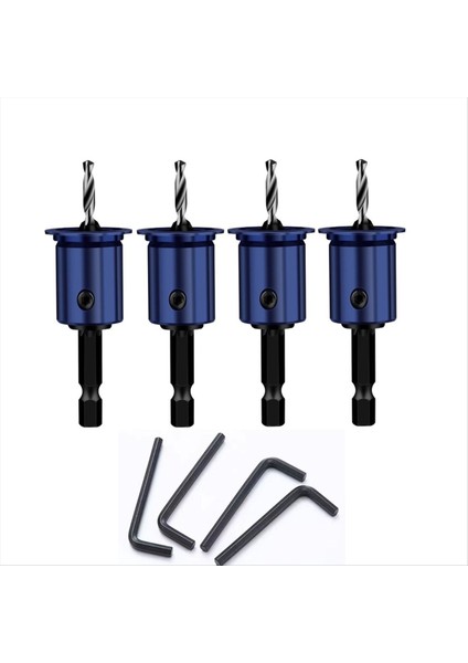 8mm Shank Countersunk Matkap Bit Alaşım Çekirdek Sınırlayıcı Counkink Matkap Yönlendirici Bit Ağaç Işleme Delme Pilot Deliği (Yurt Dışından)