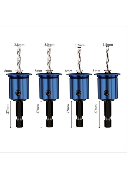 8mm Shank Countersunk Matkap Bit Alaşım Çekirdek Sınırlayıcı Counkink Matkap Yönlendirici Bit Ağaç Işleme Delme Pilot Deliği (Yurt Dışından) indirimleri