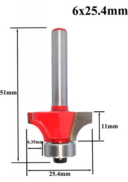 5pcs 6mm Shank Köşe Yuvarlak Yolda Yatak Temizliği ile Yatak Temizliği Slemi Freze Kesici Ahşap Ahşap Aracı (Yurt Dışından) modelleri