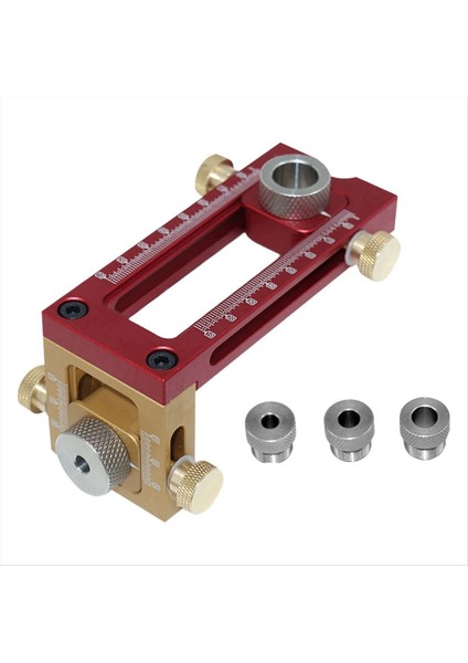 2 Arada 1 Matkap Kılavuzu Doweling Jig Yatak Dolabı Vida Yumruk Bulucu Ağaç Işleme Deliği Matkap Bit Seti 5 Delikli 6/8/10/12/15MM (Yurt Dışından)