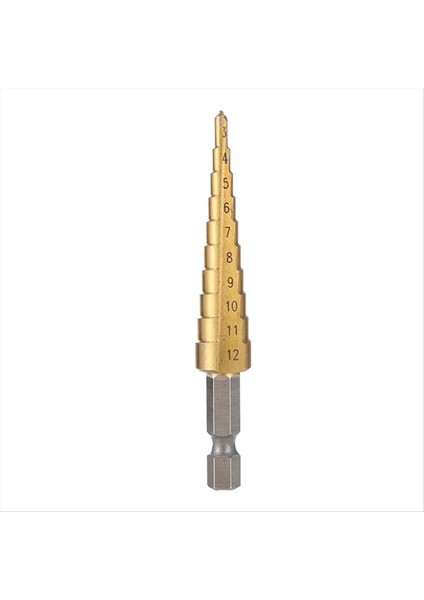 3-12MM Hss Düz Groove Adım Matkap Bit Ahşap Metal Delik Kesici Çekirdek Matkap Bit Pagoda Matkap Bit (Yurt Dışından)