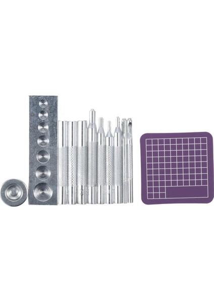 12PCS Deri Perçin Setter Perçin Deri Kalıp Yumruk Montaj Seti Dericilik Yumruklama Araçları Çanta Yapımı Için (Yurt Dışından)