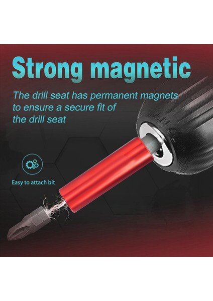 5pcs Manyetik Uzantı Soket Matkap Bit Tutucu 1/4inch Onaltılık Elektrikli Aletler Manyetik Uzantı Bit Tutucu Hex Shank S2 A (Yurt Dışından) modelleri