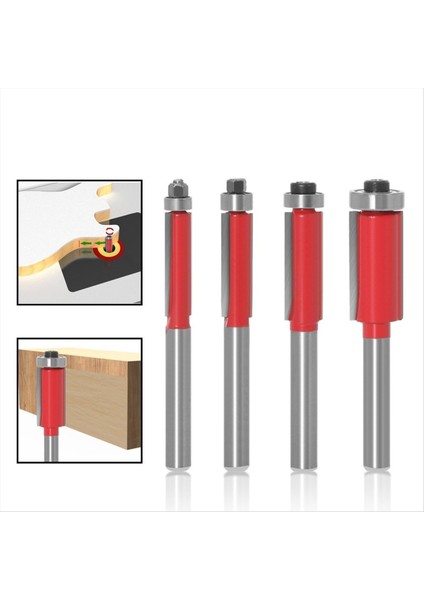 4pc Premium Ahşap Yönlendirici Bit Seti - Profesyonel Için Pürüzsüz Kesim - Çok Yönlü Kesme ve Detaylandırma Kitleri (Yurt Dışından) indirimleri