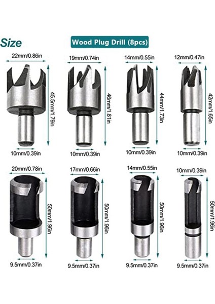 Counterk Woodworking Seti 5 Parça Countersunk Bit Set 8 Adet Ahşap Işleme Dıy Için Counterk Matkap (Yurt Dışından) fiyatları
