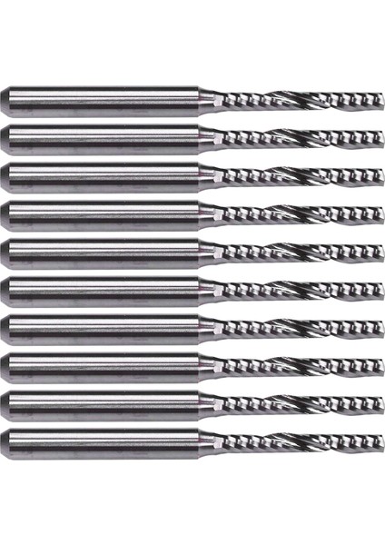 10X 2mm x 15MM Karbür Tek Flüt Sarmal Uç Değirmeni Cnc Yönlendirici Biti (Yurt Dışından)