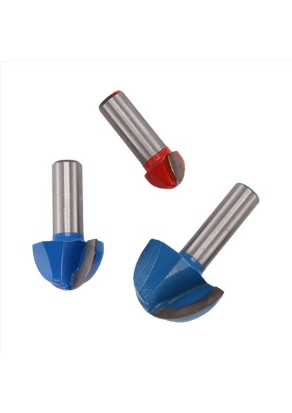 3pcs Yönlendirici Bitleri 1/2 Inç Şafak Çekirdek Kutu Yönlendirici Bit Seti Çap 3/4inch 1-1/4inch 1-5/8inch Yuvarlak Burun Bit Seti (Yurt Dışından)