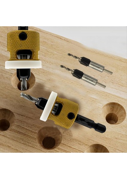 Hex Shank Counterk Matkap Bit Seti 1/8 Inç 9/64 Inç 5/32 Inç Ahşap Konuşma Matkap Bitleri+Ayarlanabilir Bit Derinlik Durumu (Yurt Dışından) fiyatları