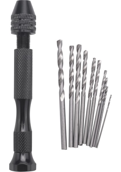 Mini Mini Alüminyum El Matkabı Anahtarsız Chuck +10X Twist Matkaplar Döner Araçlar (Yurt Dışından)