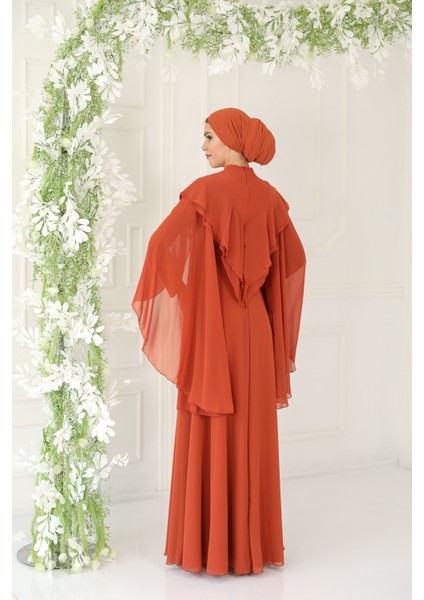 Tesettür Volanlı Abiye fırsatları