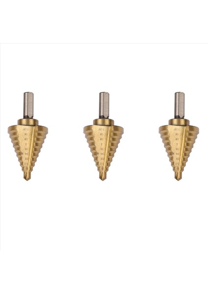 3x Adım Matkap Koni Matkap Bitleri Yüksek Hızlı Çelik 10 Adım 1/4 Ila 1-3/8 Inç (Yurt Dışından)