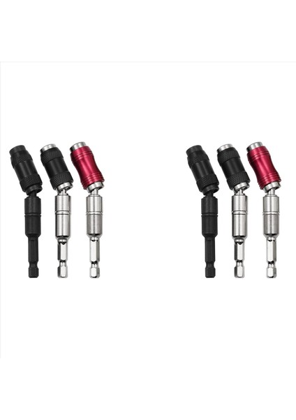 6pcs Manyetik Pivot Matkap Bit Tutucu Manyetik Dönen Bit Uç Tutucu Hızlı Serbest Bırakma Esnek Tornavida Bit Tutucu A (Yurt Dışından)