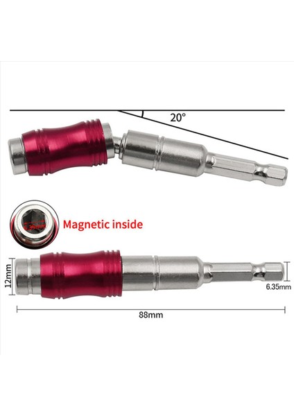 6pcs Manyetik Pivot Matkap Bit Tutucu Manyetik Dönen Bit Uç Tutucu Hızlı Serbest Bırakma Esnek Tornavida Bit Tutucu A (Yurt Dışından) fırsatları
