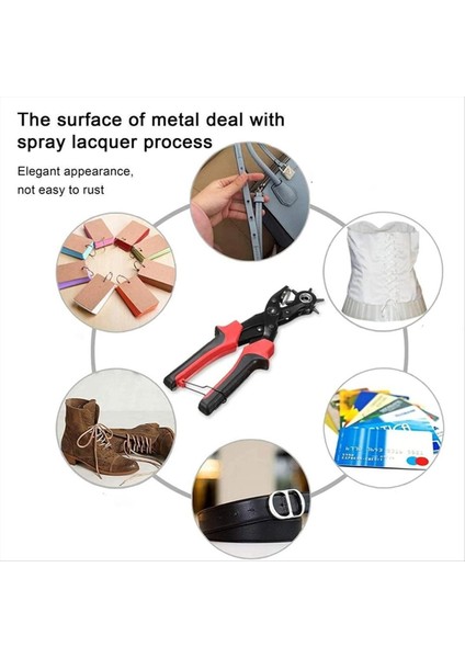 Deri Deliği Yumruk Seti Süper Ağır Hizmet Dönemi Kayışlar Için Hassas Çok Delikli Boyutlar El Sanatları Delikleri B (Yurt Dışından) fırsatları