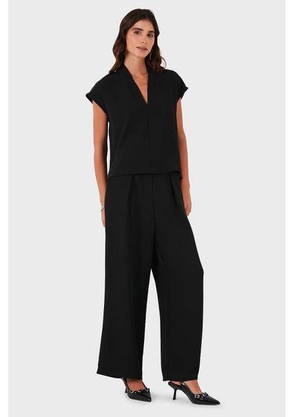 Via Dante Relaxed Fit V Yaka Kısa Kollu Bluz Bayan Bluz 268755088 fiyatları