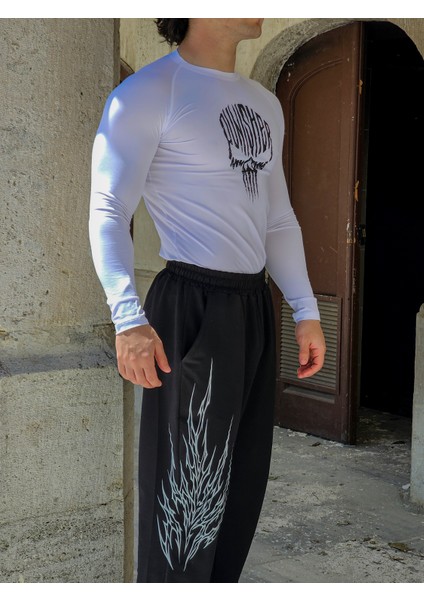 Punisher - Uzun Kollu Compression T-Shirt (Beyaz) fiyatları