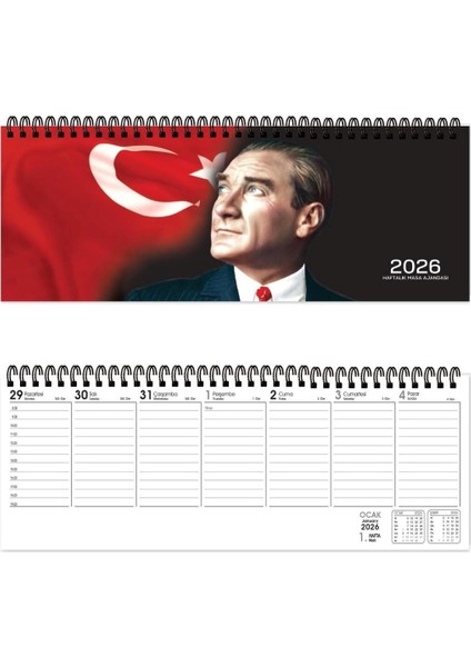 Keskin 2026-AJ-65 12*33,5 Spr.haftalık Masa Ajandası-Atatürk (5 Adet) fiyatları