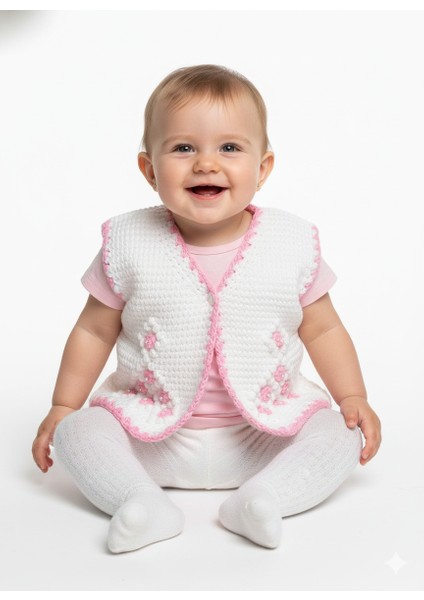 El Örgüsü 5’li Bebek Seti – Hırka, Yelek, Patik, Atkı ve Battaniye | fiyatları