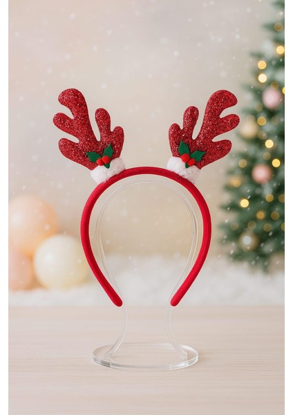 Simli Kırmızı Renk Kız Çocuk Yılbaşı Tacı fiyatları