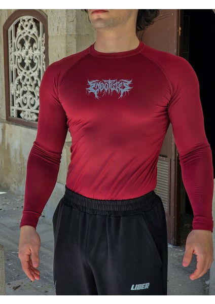 Endoflife - Uzun Kollu Compression T-Shirt (Bordo)