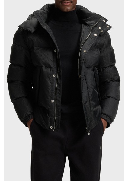 Kapitoneli Regular Fit Çıkarılabilir Kapüşonlu Su Itici Şişme Mont Erkek Mont 50548727 001