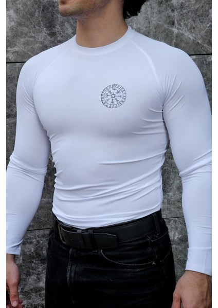 Valhalla - Uzun Kollu Compression T-Shirt (Beyaz) fiyatları