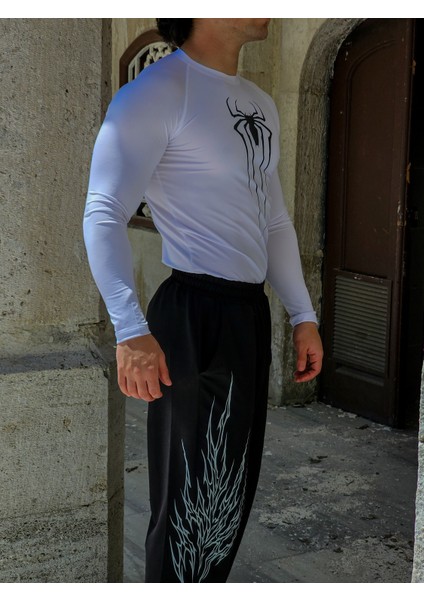Spider - Uzun Kollu Compression T-Shirt (Beyaz) fiyatları