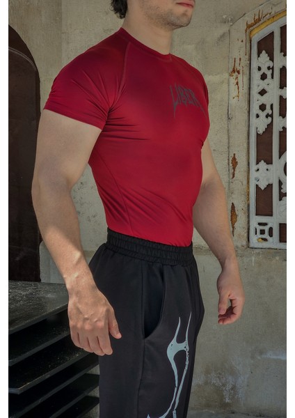 Cyberbones - Compression T-Shirt (Bordo) modelleri