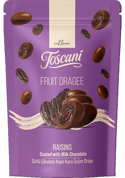 Sütlü Çikolata Kaplı Üzüm Draje