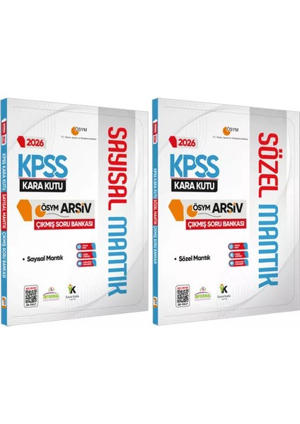2026 KPSS Kara Kutu Sayısal ve Sözel Mantık Set ÖSYM Çıkmış Soru Bankası Konu Özetli Dijital Çözümlü