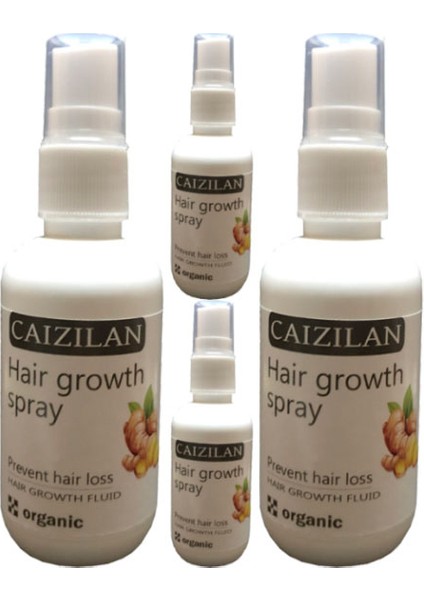 Hair Growth Spray 4 Adet Zencefil Özlü Saç Boyutu Için Sprey 50 ml