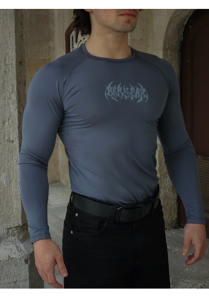 Berserk - Uzun Kollu Compression T-Shirt (Füme)
