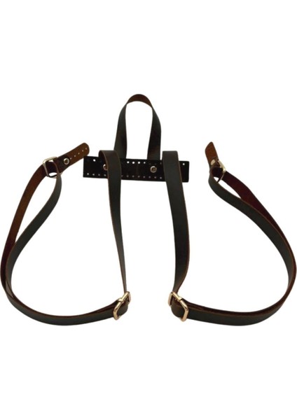 Gerçek Deri Sırt Çanta Sapı Crazy Oil Kahve Light Gold Metalli fırsatları