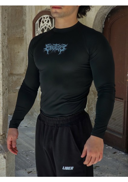 Endoflife - Uzun Kollu Compression T-Shirt (Siyah)