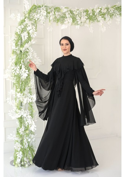 Tesettür Volanlı Abiye