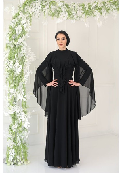 Tesettür Volanlı Abiye fiyatları