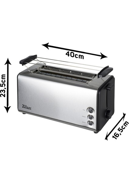 ZLN2720 4 Dilim Xl Ekmek Kızartma Makinesi | 1400W | Yeniden Isıtma ve Buz Çözme Özellikli indirimleri