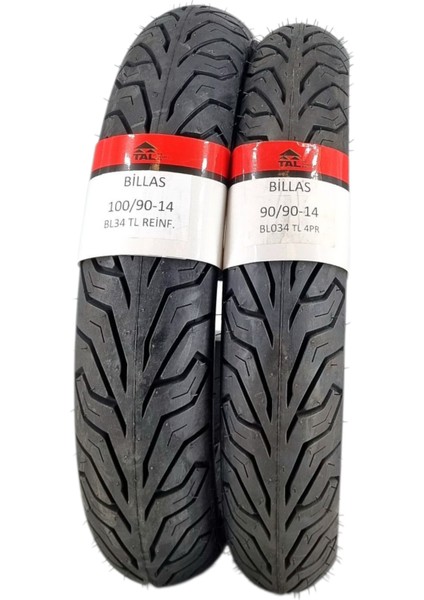100/90-14 ve 90/90-14TL (Tubeless - Dubleks) BL034 Motosiklet Lastiği Takımı fiyatları