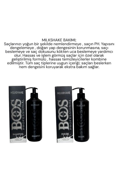 Pro Boos Professional Milkshake Şampuan &maske 2'li Set