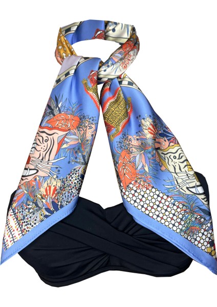 Scarf Blue Tiger Fular 70*70 cm fiyatları